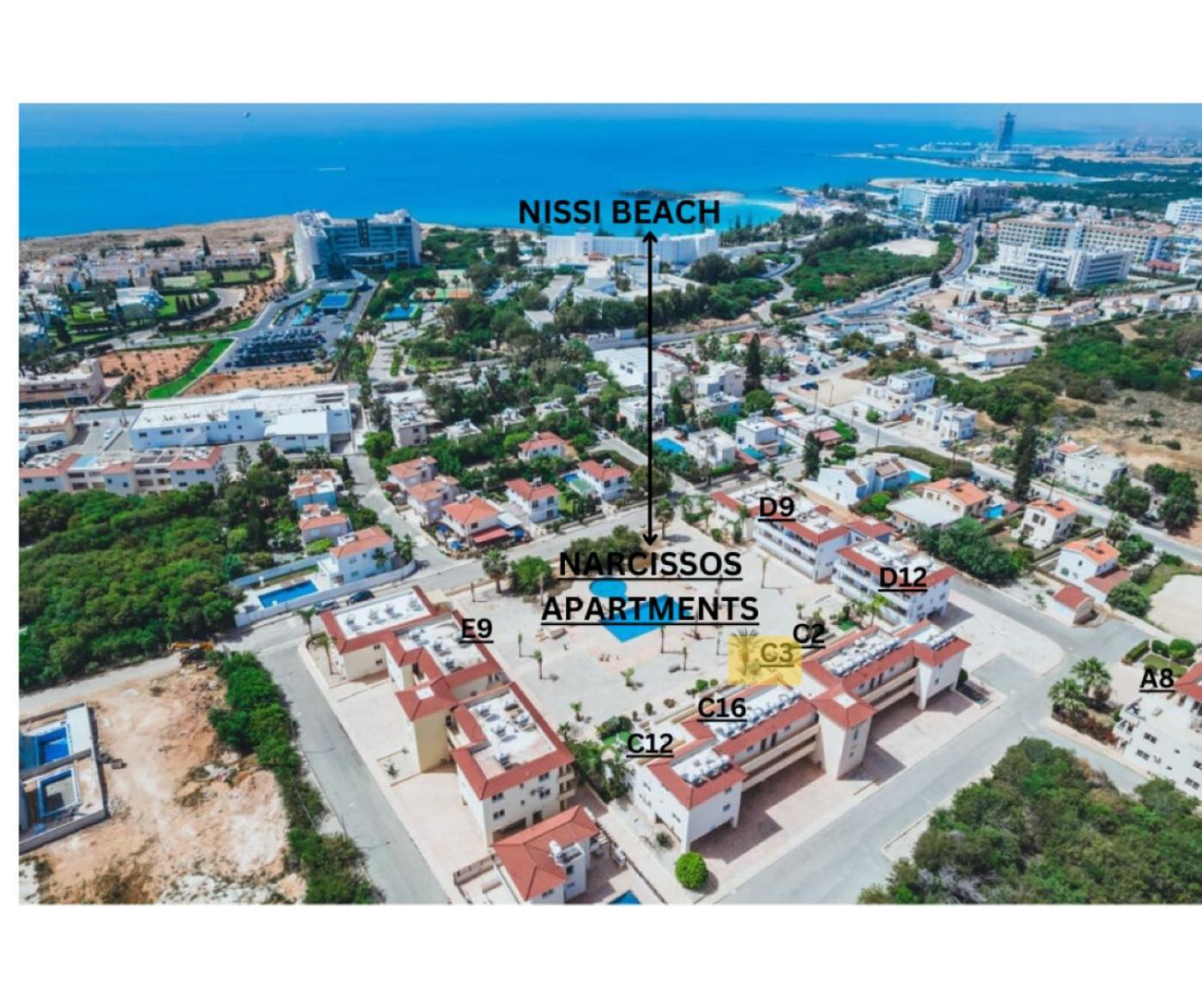 Narcissos 'nissi Beach' C3 Lägenhet Ayia Napa